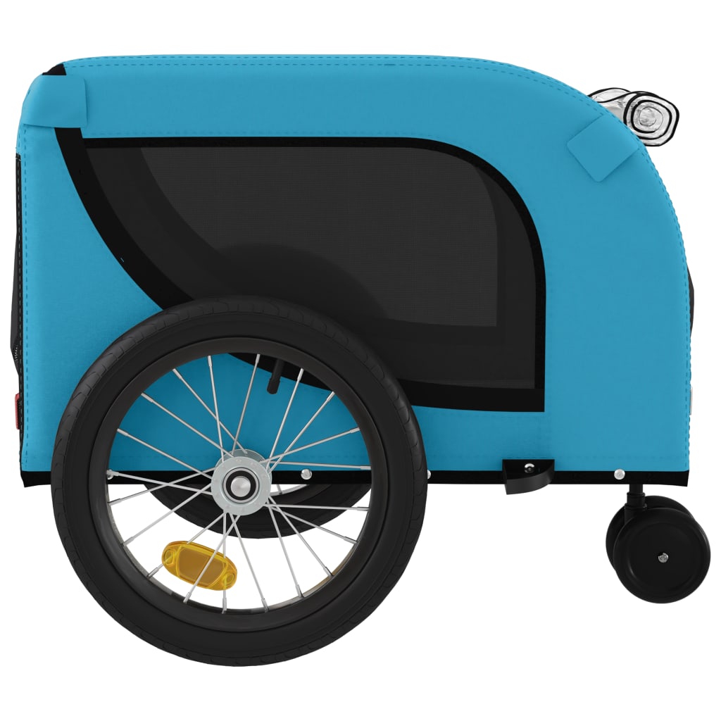 Rimorchio da Bici per Animali Blu e Nero Oxford e Ferro - homemem39
