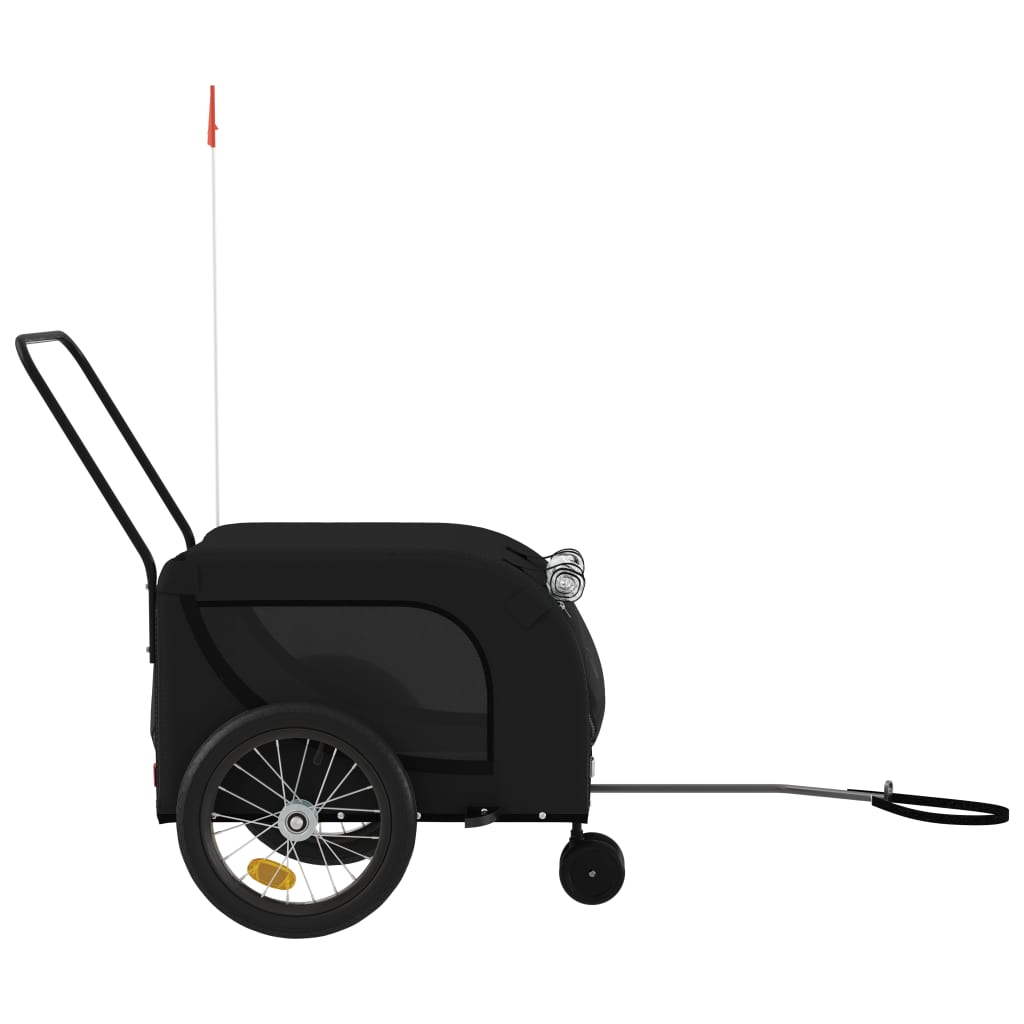 Rimorchio da Bici per Animali Nero Oxford e Ferro - homemem39