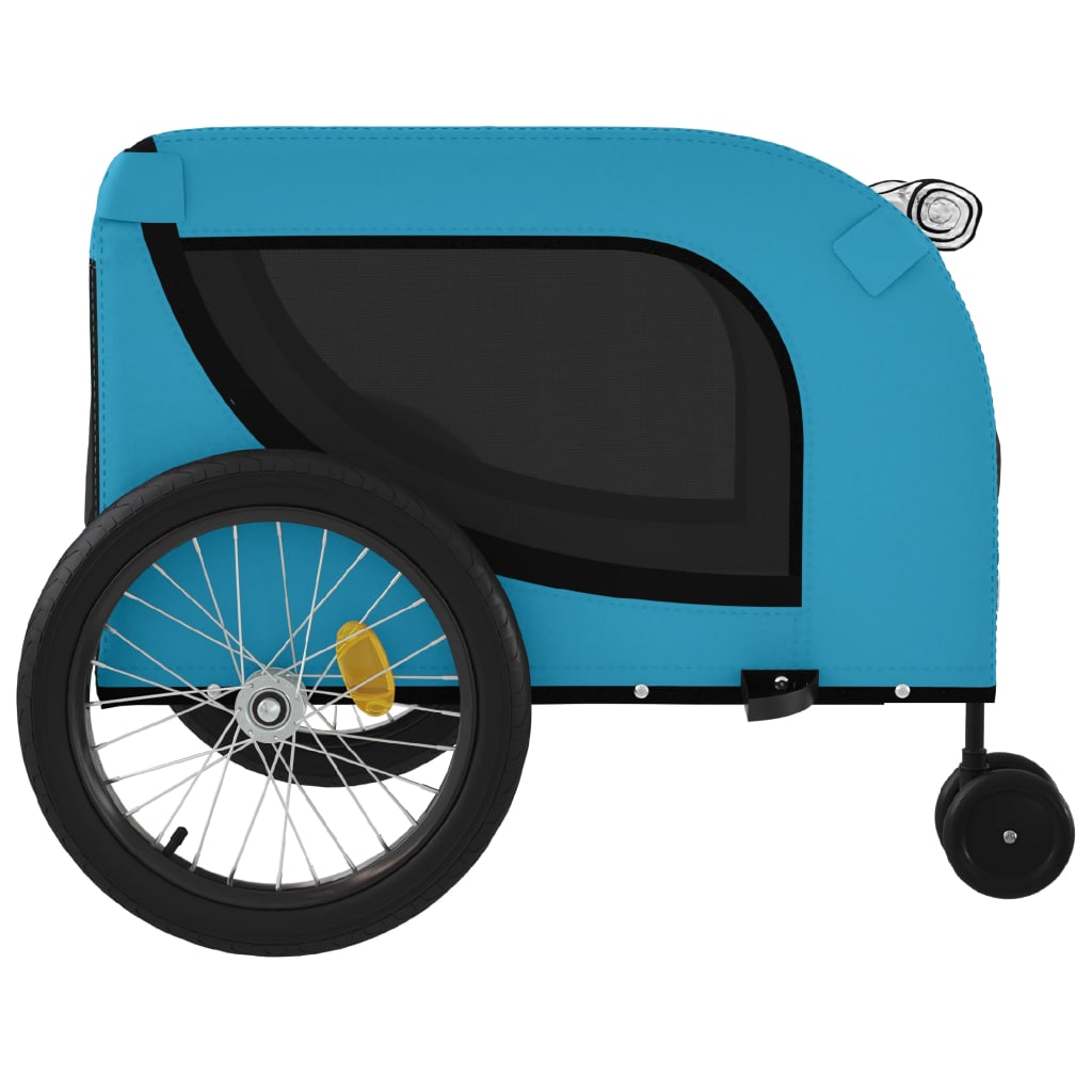 Rimorchio da Bici per Animali Blu e Nero Oxford e Ferro - homemem39