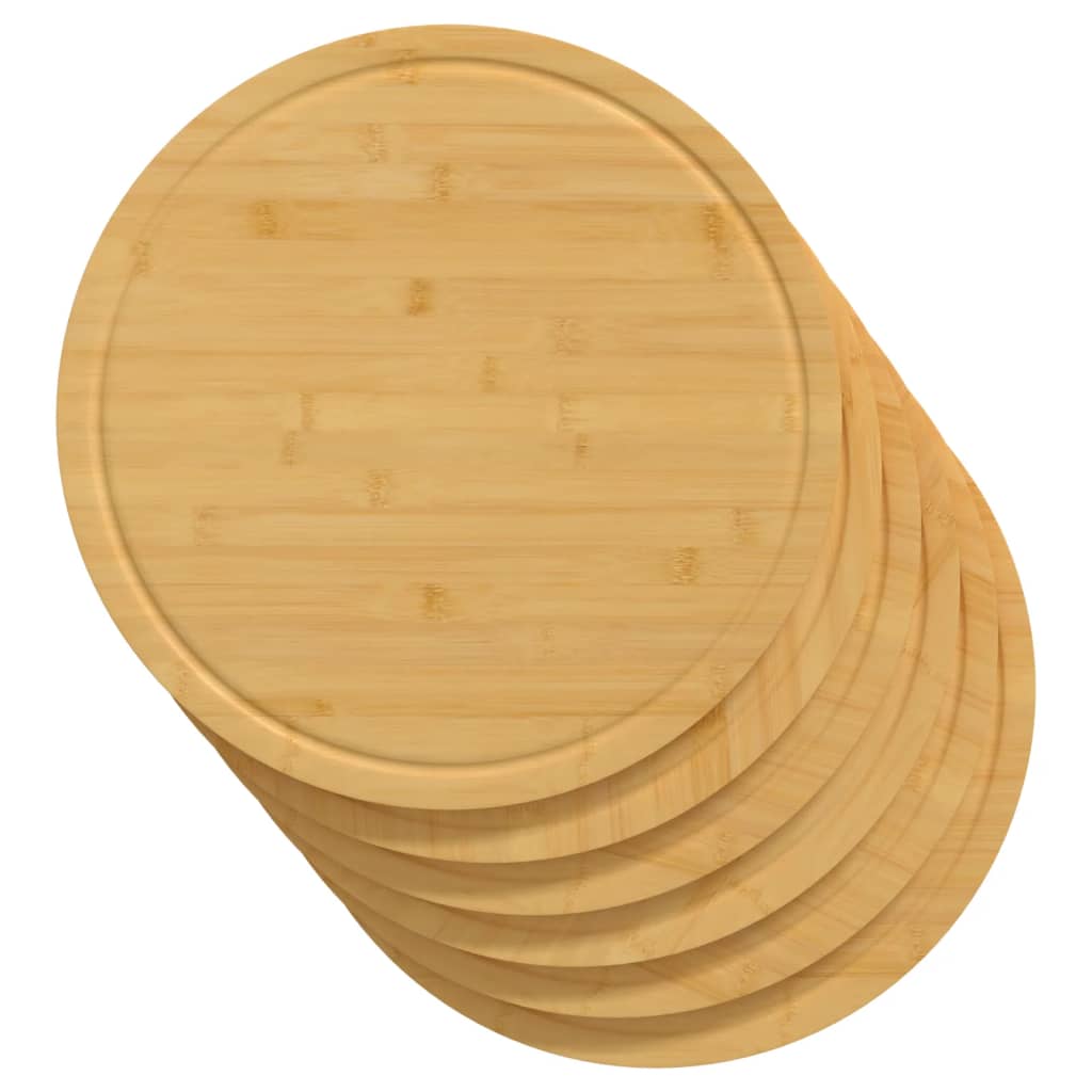 Taglieri 6 pz Ø30x1,5 cm in Bambù - homemem39