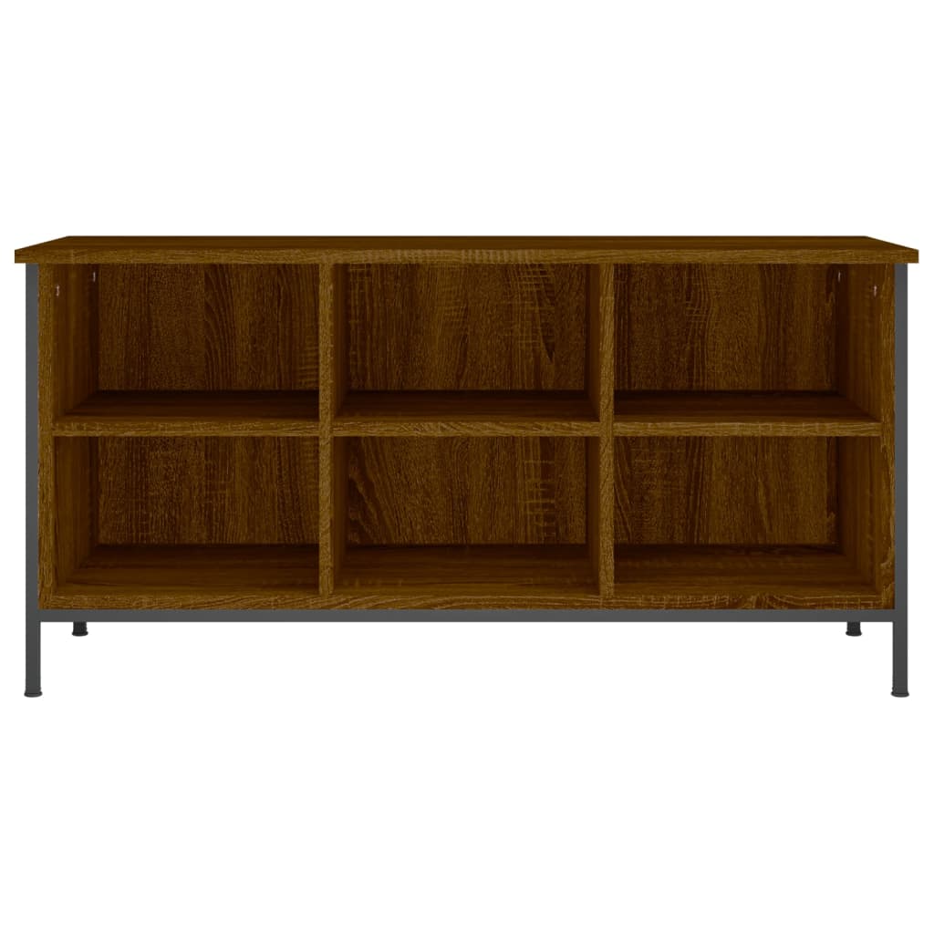 Scarpiera Rovere Marrone 100x35x50 cm in Legno Multistrato - homemem39