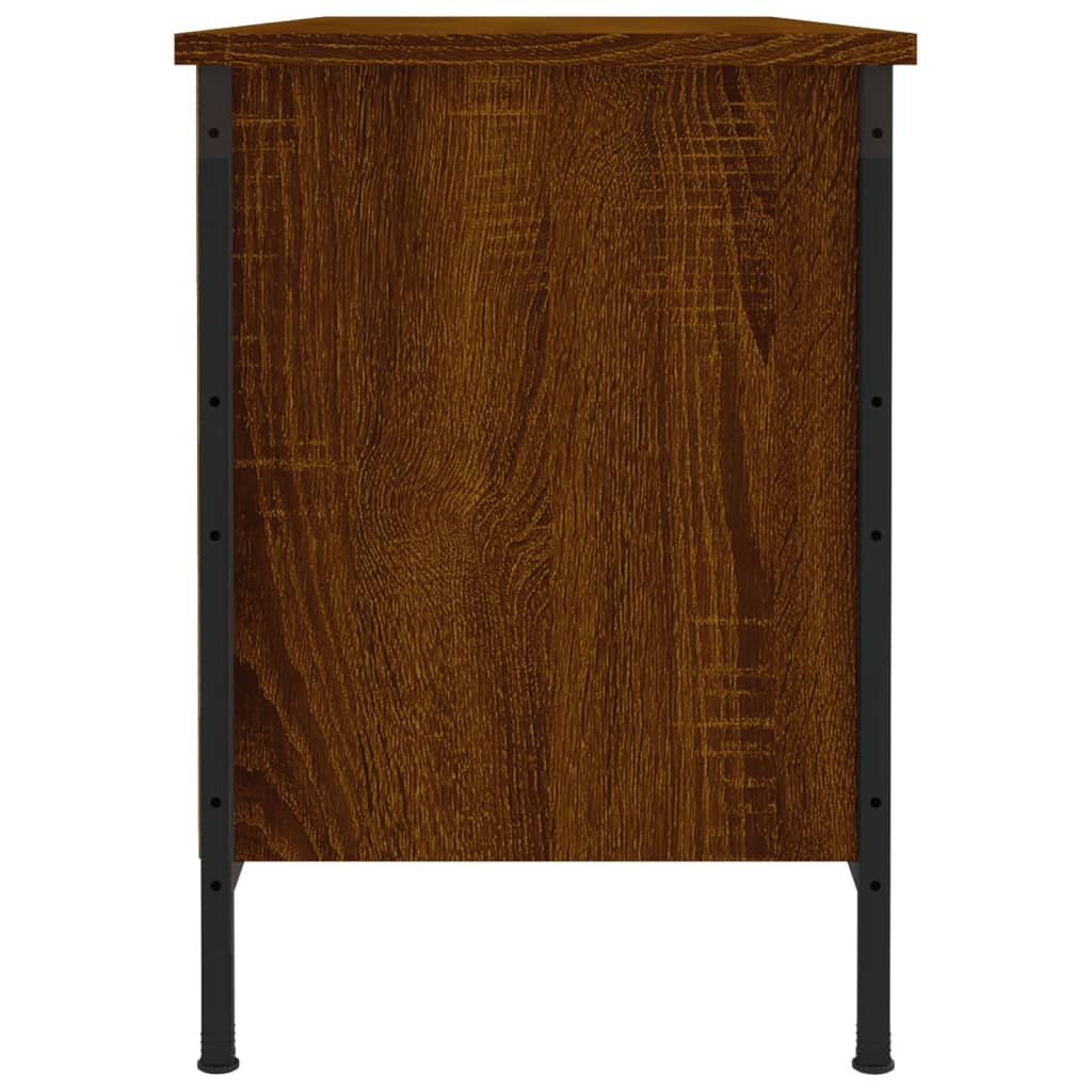 Scarpiera Rovere Marrone 100x35x50 cm in Legno Multistrato - homemem39