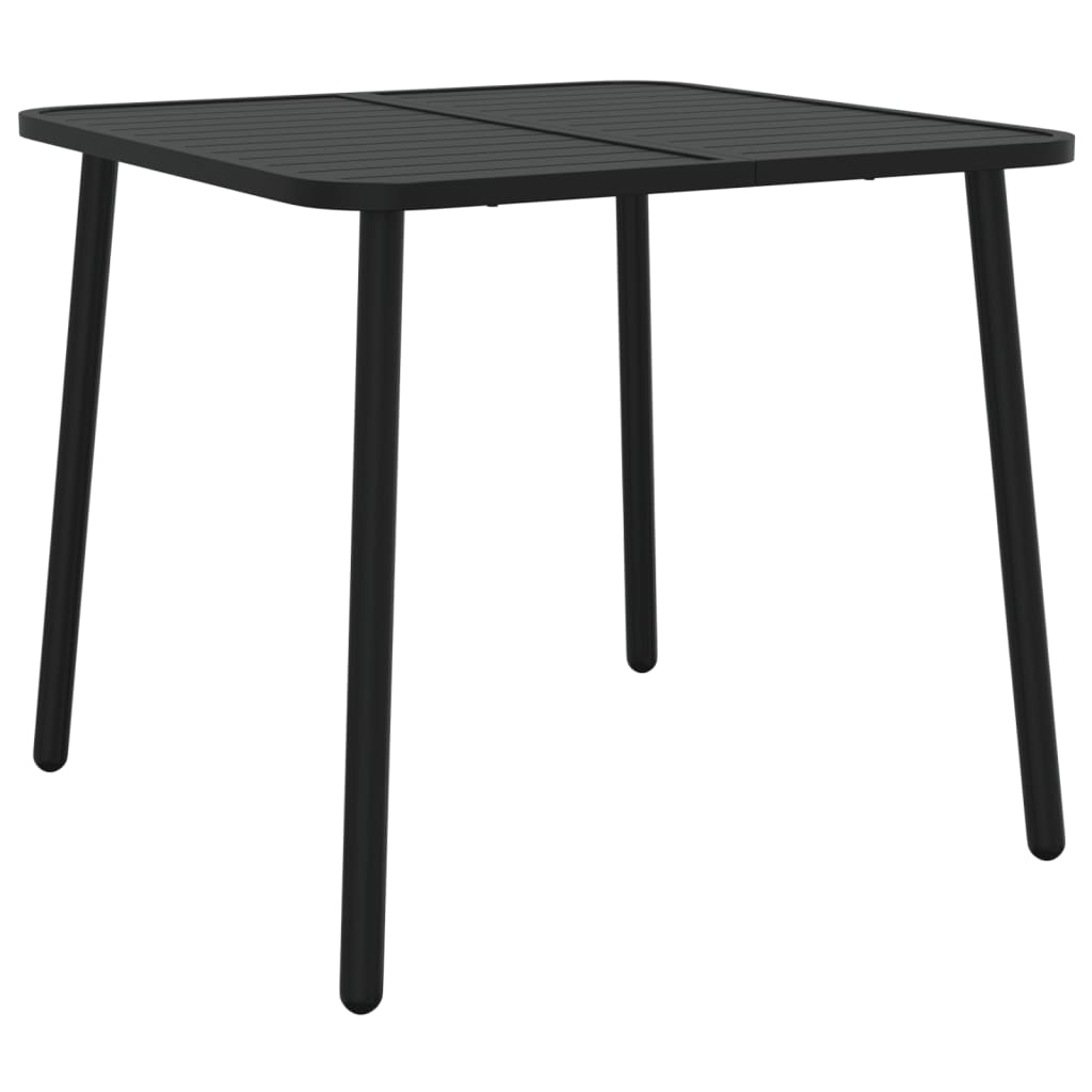 Tavolo da Giardino Antracite 80x80x71 cm Acciaio - homemem39