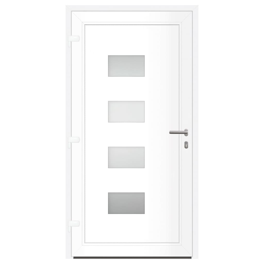 Porta Ingresso Antracite 110x210 cm in Alluminio e PVC - homemem39