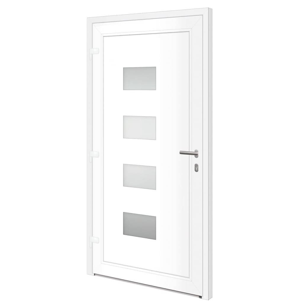 Porta Ingresso Antracite 110x210 cm in Alluminio e PVC - homemem39