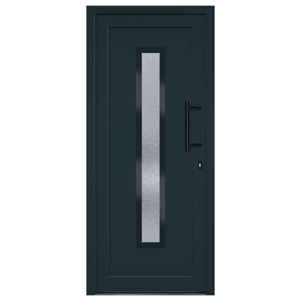 Porta Ingresso Antracite 88x200 cm in PVC - homemem39