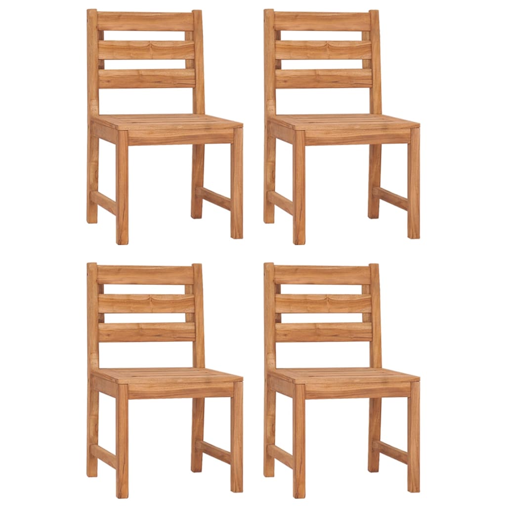 Sedie da Giardino 4 pz il Legno Massello di Teak - homemem39