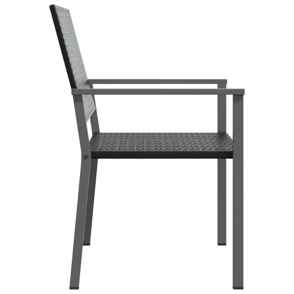 Sedie da Giardino 2 pz Nere 54x62,5x89 cm in Polyrattan - homemem39