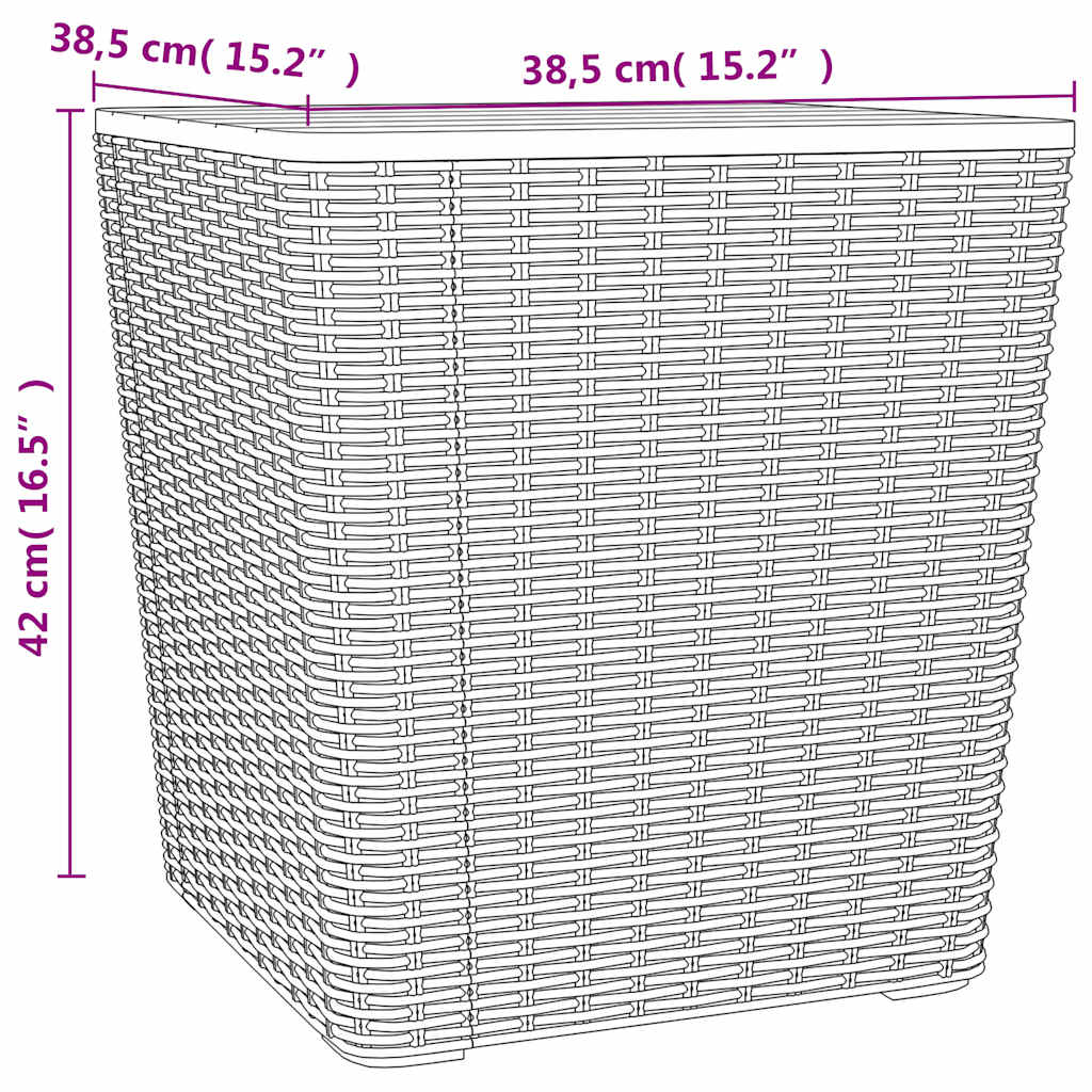 Tavolo da Giardino con Coperchio Polipropilene Marrone Chiaro | homemem39