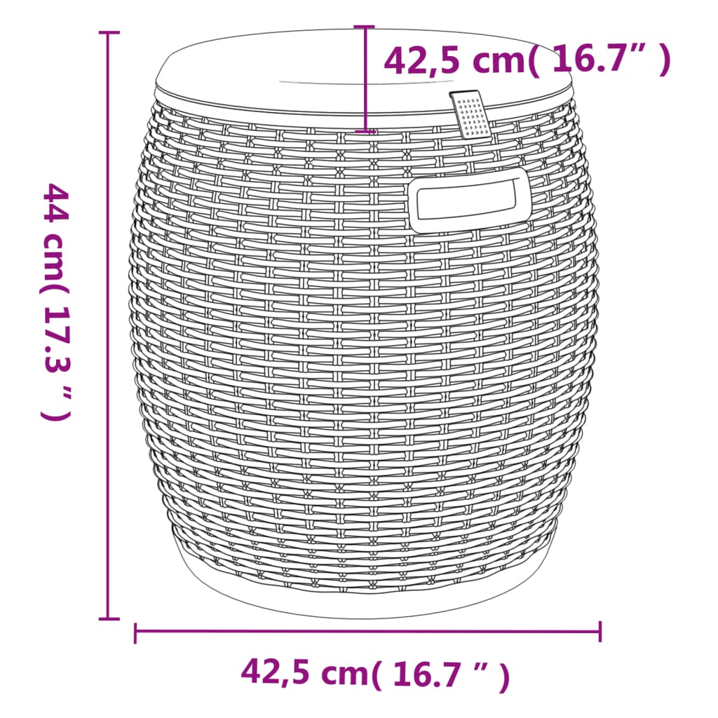 Contenitore da Giardino 4 in 1 Polipropilene Marrone Chiaro | homemem39