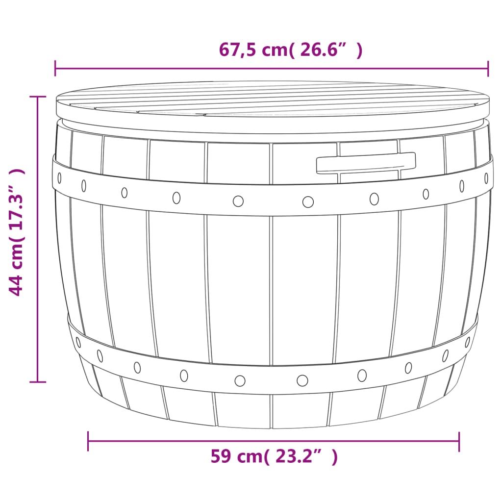 Contenitore da Giardino 3 in 1 Polipropilene Marrone Chiaro