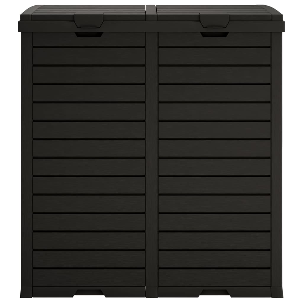 Cestino per Rifiuti da Esterno Nero 78x41x86 cm Polipropilene - homemem39