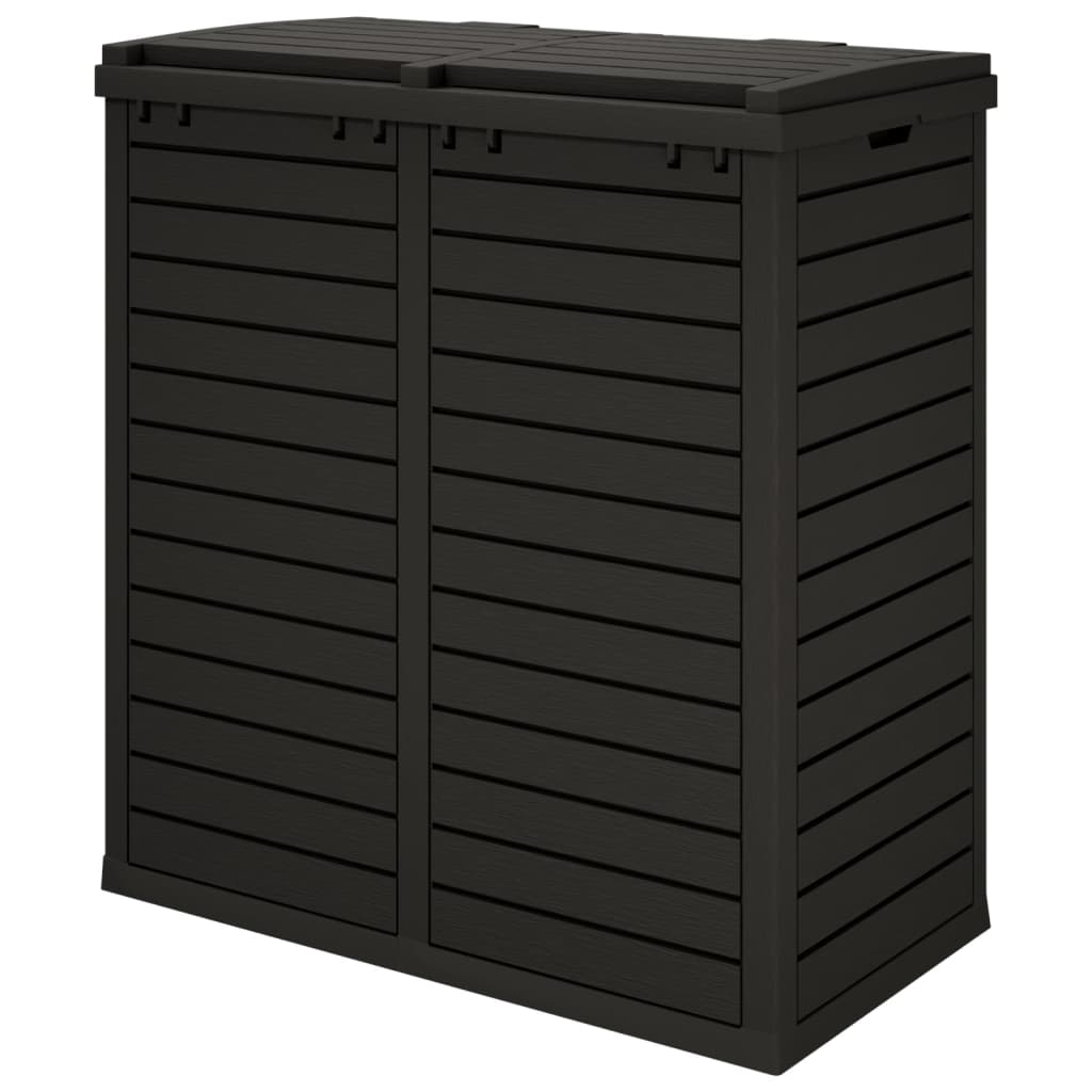Cestino per Rifiuti da Esterno Nero 78x41x86 cm Polipropilene - homemem39