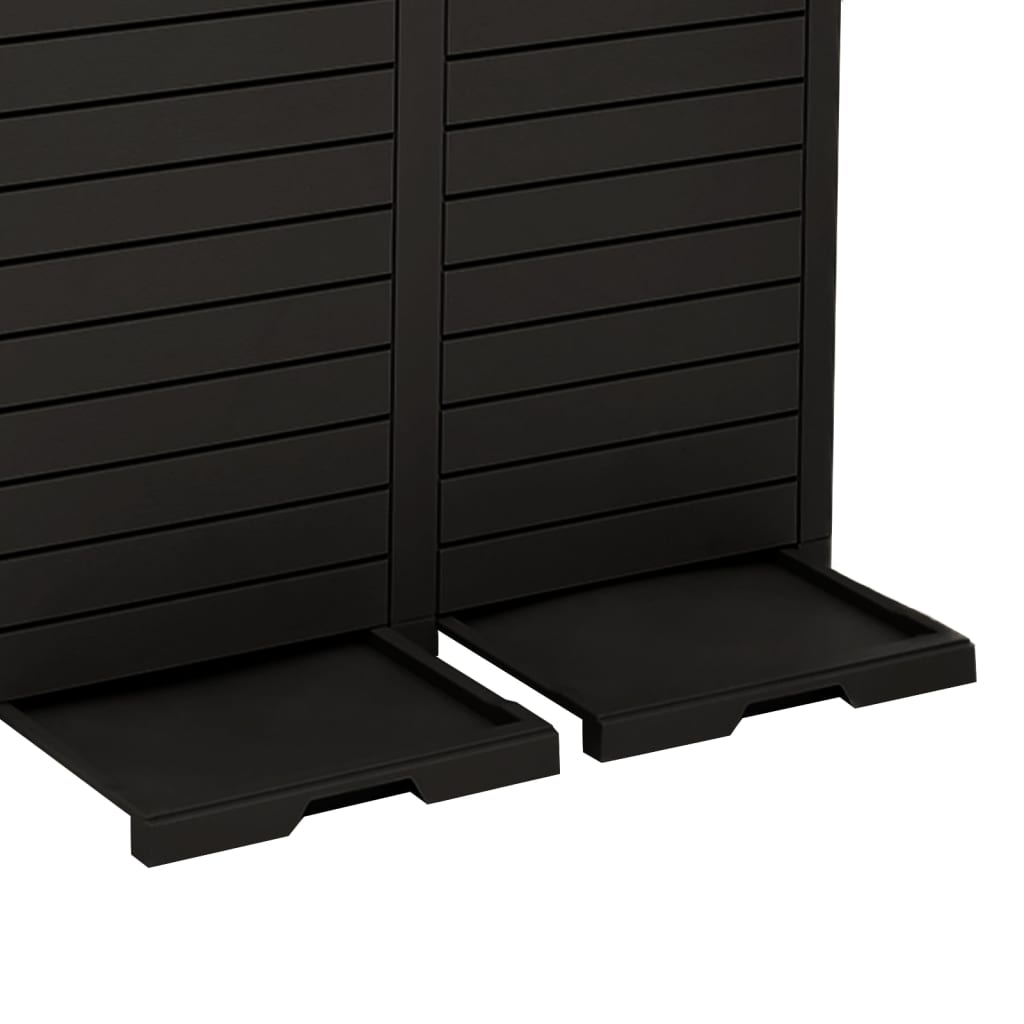 Cestino per Rifiuti da Esterno Nero 78x41x86 cm Polipropilene - homemem39