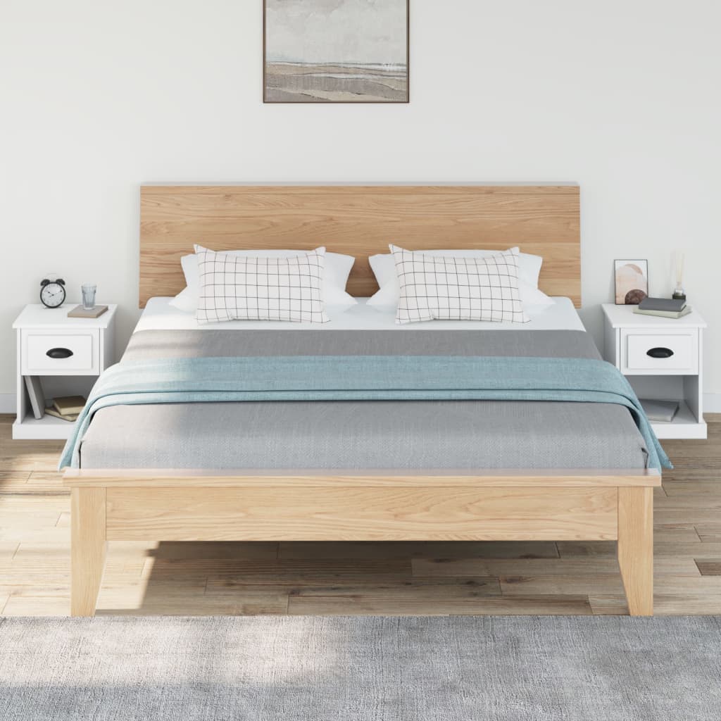 Comodini 2 pz Bianchi 39x39x47,5 cm in Legno Multistrato - homemem39
