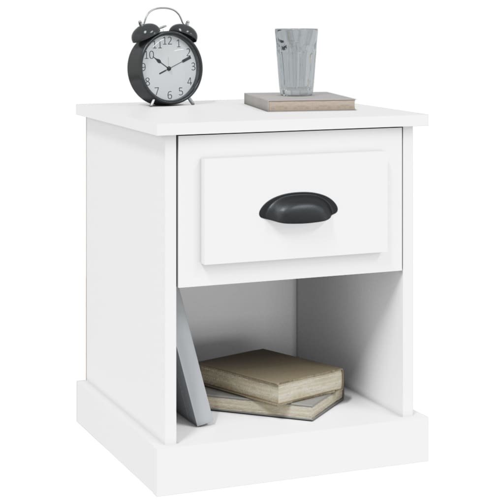 Comodini 2 pz Bianchi 39x39x47,5 cm in Legno Multistrato - homemem39