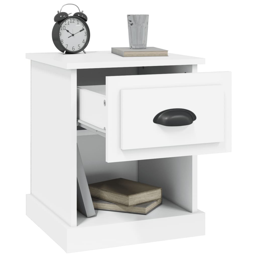 Comodini 2 pz Bianchi 39x39x47,5 cm in Legno Multistrato - homemem39