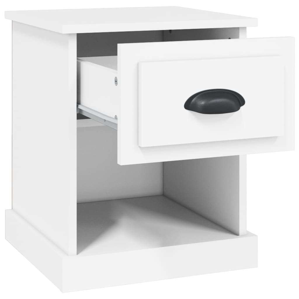 Comodini 2 pz Bianchi 39x39x47,5 cm in Legno Multistrato - homemem39
