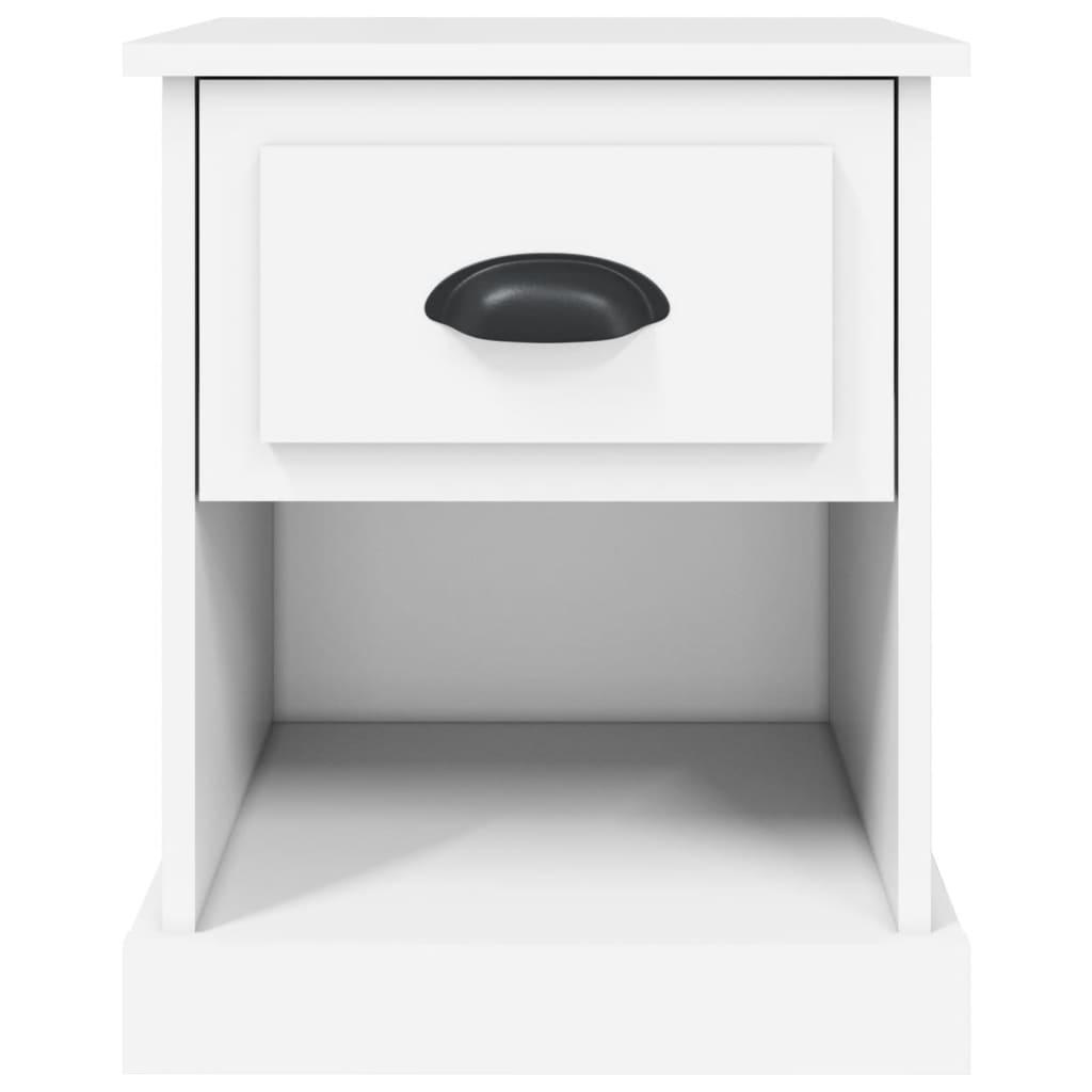 Comodini 2 pz Bianchi 39x39x47,5 cm in Legno Multistrato - homemem39