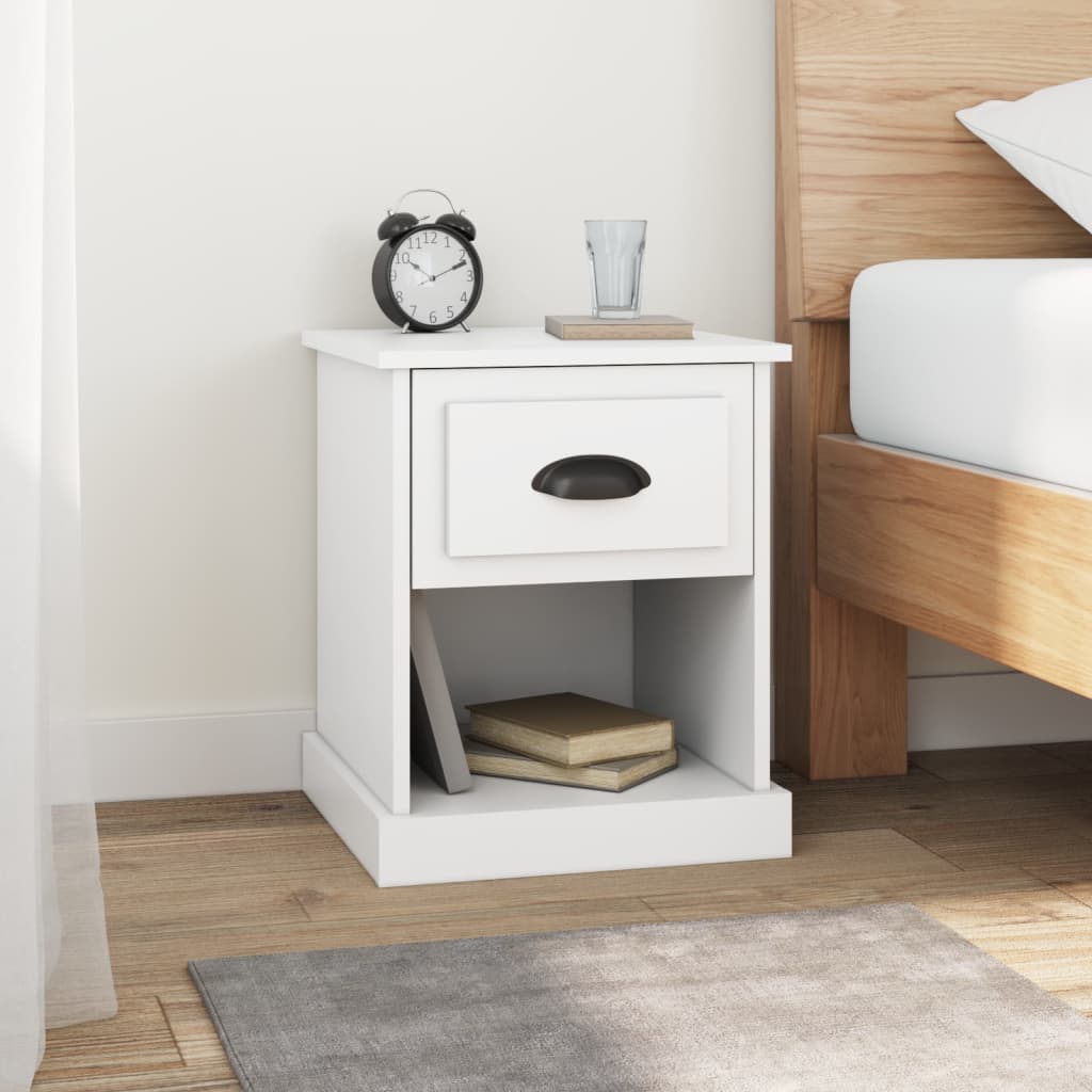 Comodini 2 pz Bianchi 39x39x47,5 cm in Legno Multistrato - homemem39