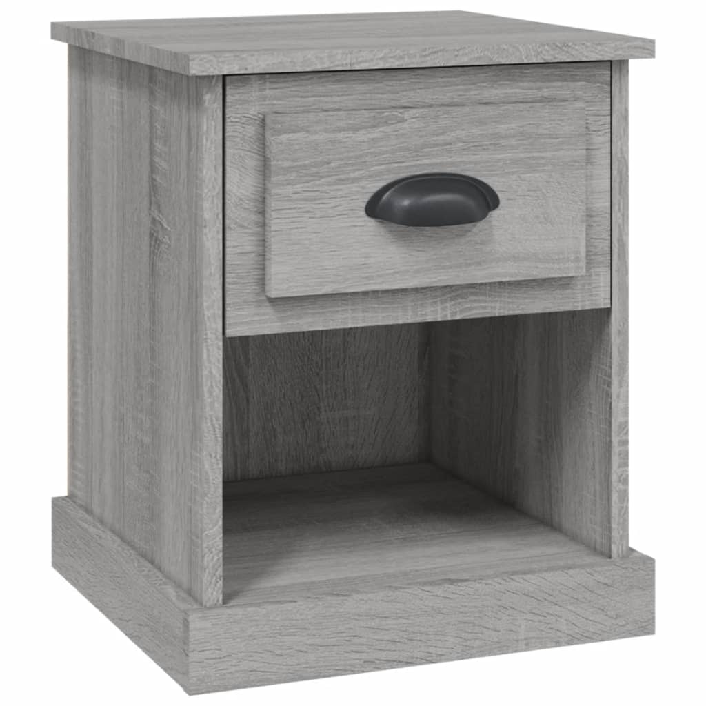 Comodino Grigio Sonoma 39x39x47,5 cm in Legno Multistrato - homemem39