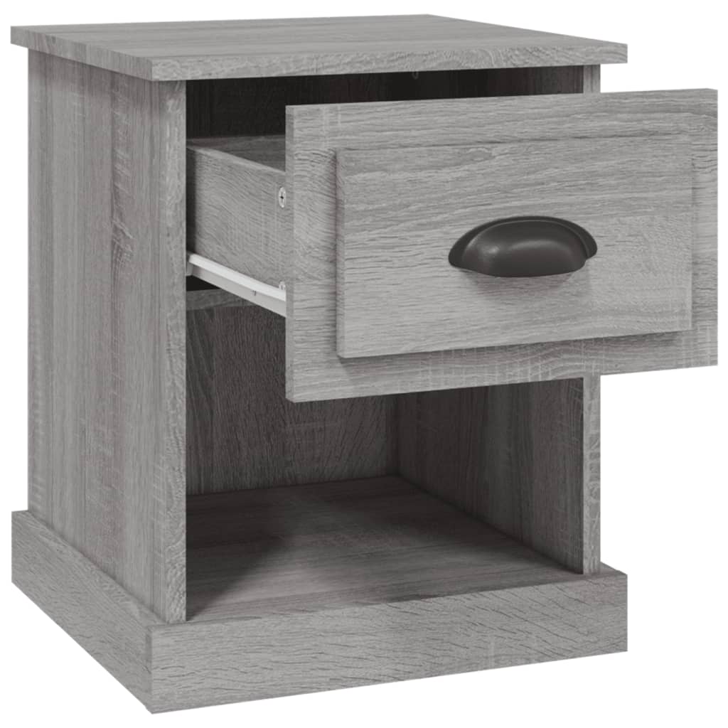 Comodino Grigio Sonoma 39x39x47,5 cm in Legno Multistrato - homemem39