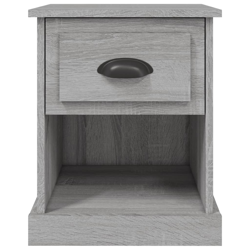 Comodino Grigio Sonoma 39x39x47,5 cm in Legno Multistrato - homemem39