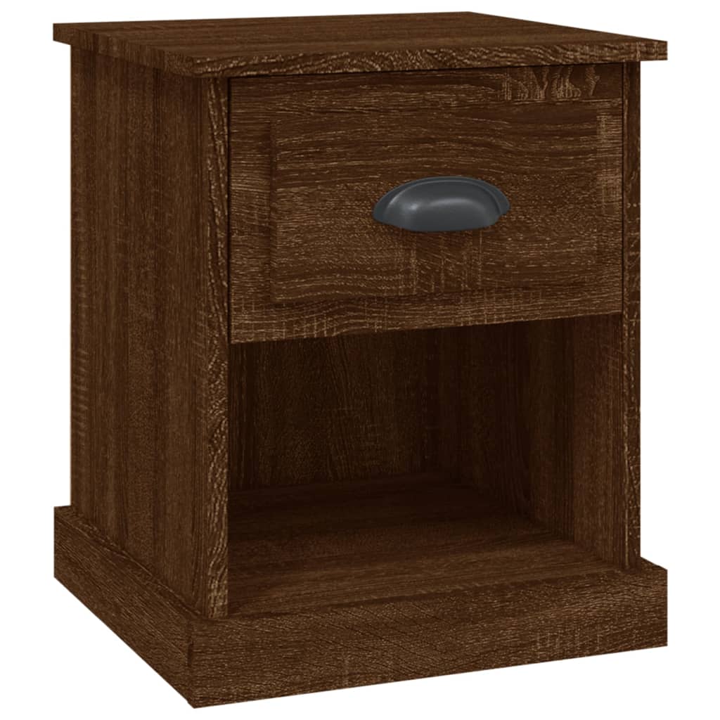 Comodino Rovere Marrone 39x39x47,5 cm in Legno Multistrato - homemem39