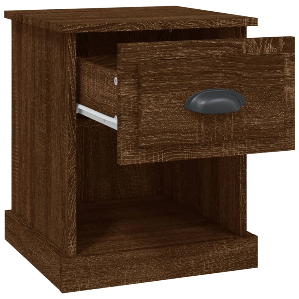 Comodino Rovere Marrone 39x39x47,5 cm in Legno Multistrato - homemem39