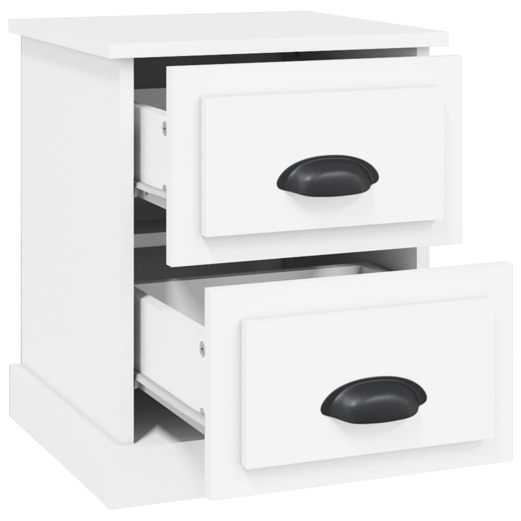 Comodino Bianco 39x39x47,5 cm in Legno Multistrato - homemem39