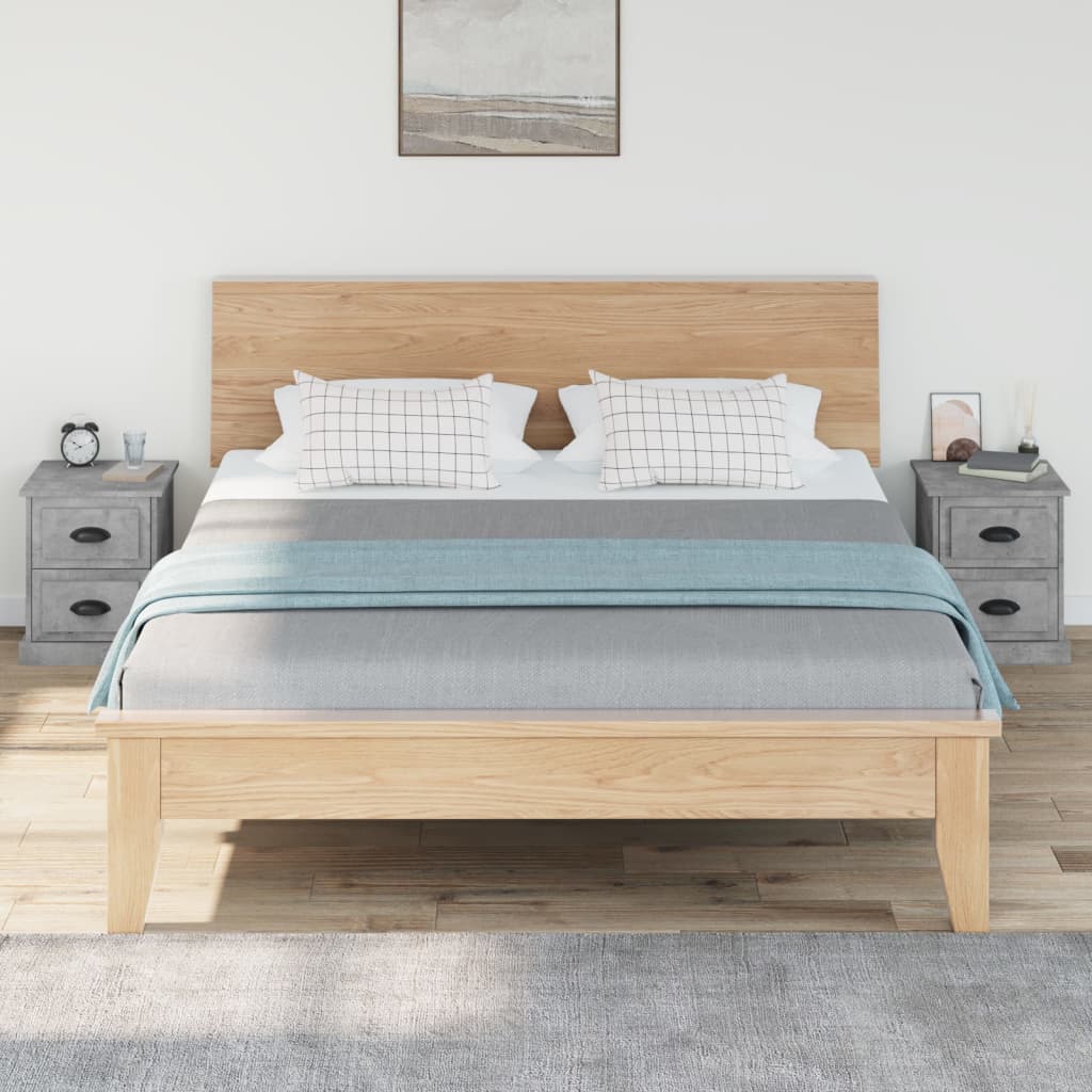 Comodini 2 pz Grigio Cemento 39x39x47,5 cm in Legno Multistrato - homemem39