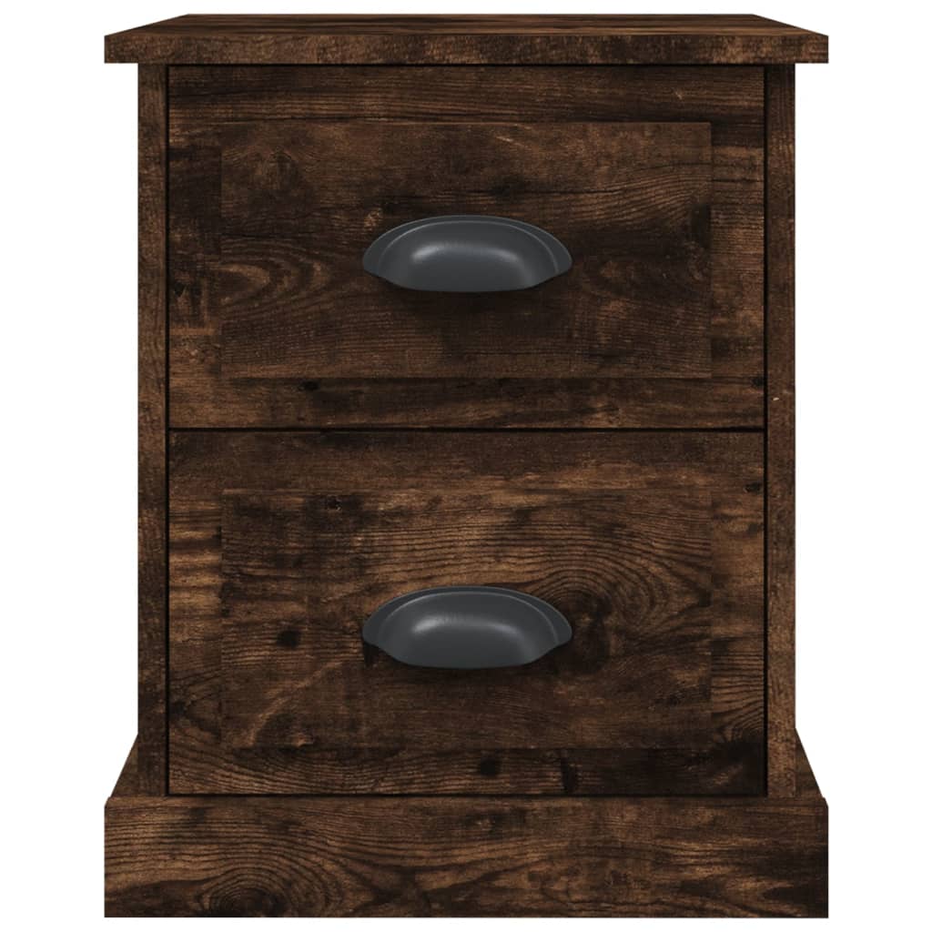 Comodino Rovere Fumo 39x39x47,5 cm in Legno Multistrato - homemem39