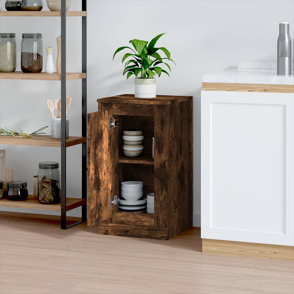 Credenza Rovere Fumo 37,5x35,5x67,5 cm in Legno Multistrato - homemem39