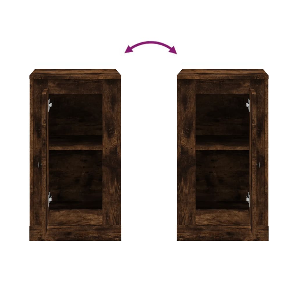 Credenza Rovere Fumo 37,5x35,5x67,5 cm in Legno Multistrato - homemem39
