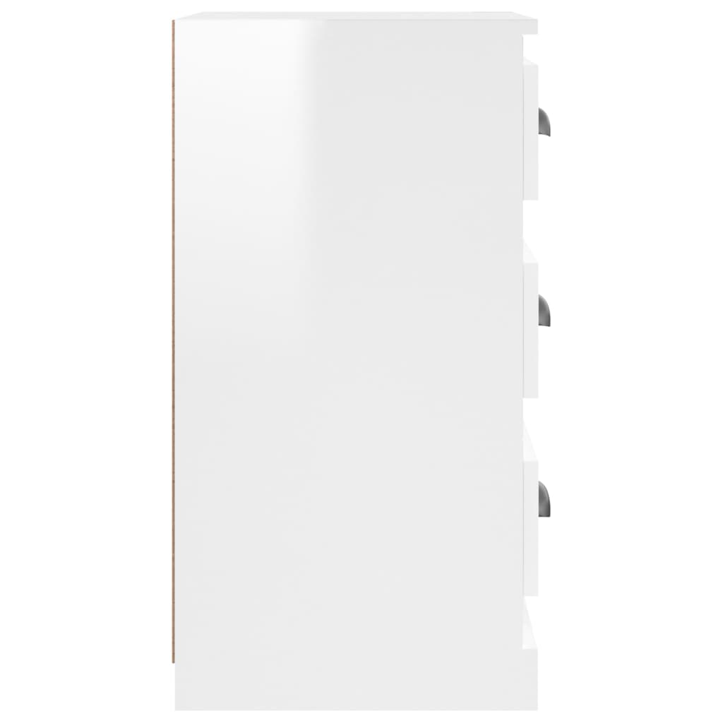 Credenza Bianco Lucido 36x35,5x67,5 cm in Legno Multistrato - homemem39