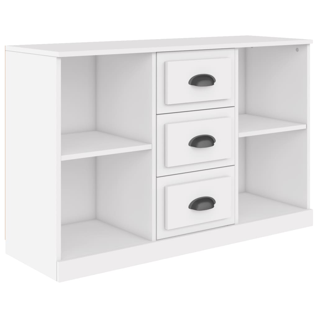Credenza Bianca 104,5x35,5x67,5 cm in Legno Multistrato - homemem39