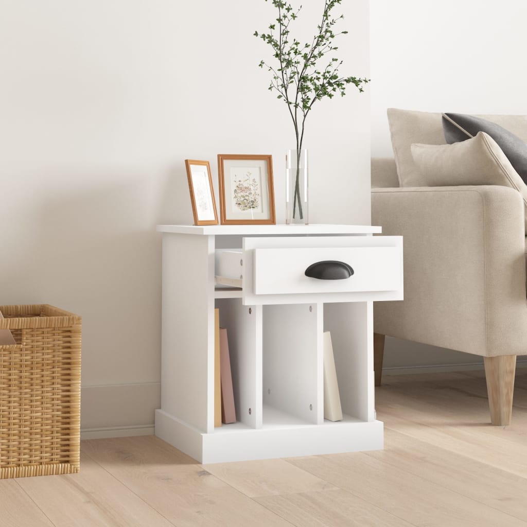Comodino Bianco 43x36x50 cm - homemem39