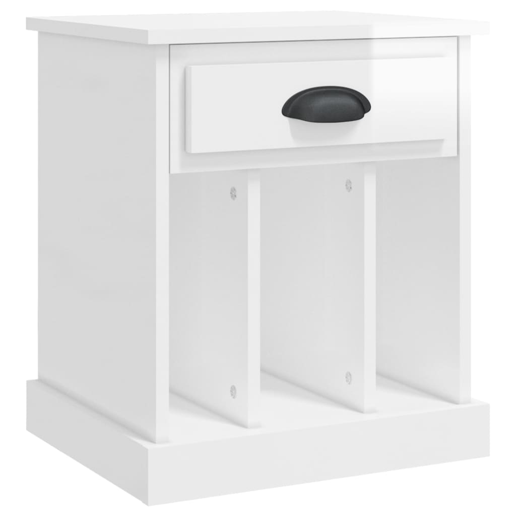 Comodini 2 pz Bianco Lucido 43x36x50 cm - homemem39