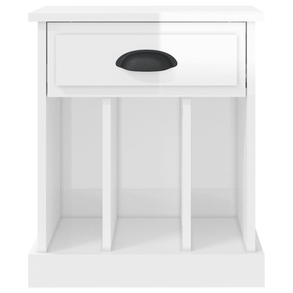 Comodini 2 pz Bianco Lucido 43x36x50 cm - homemem39