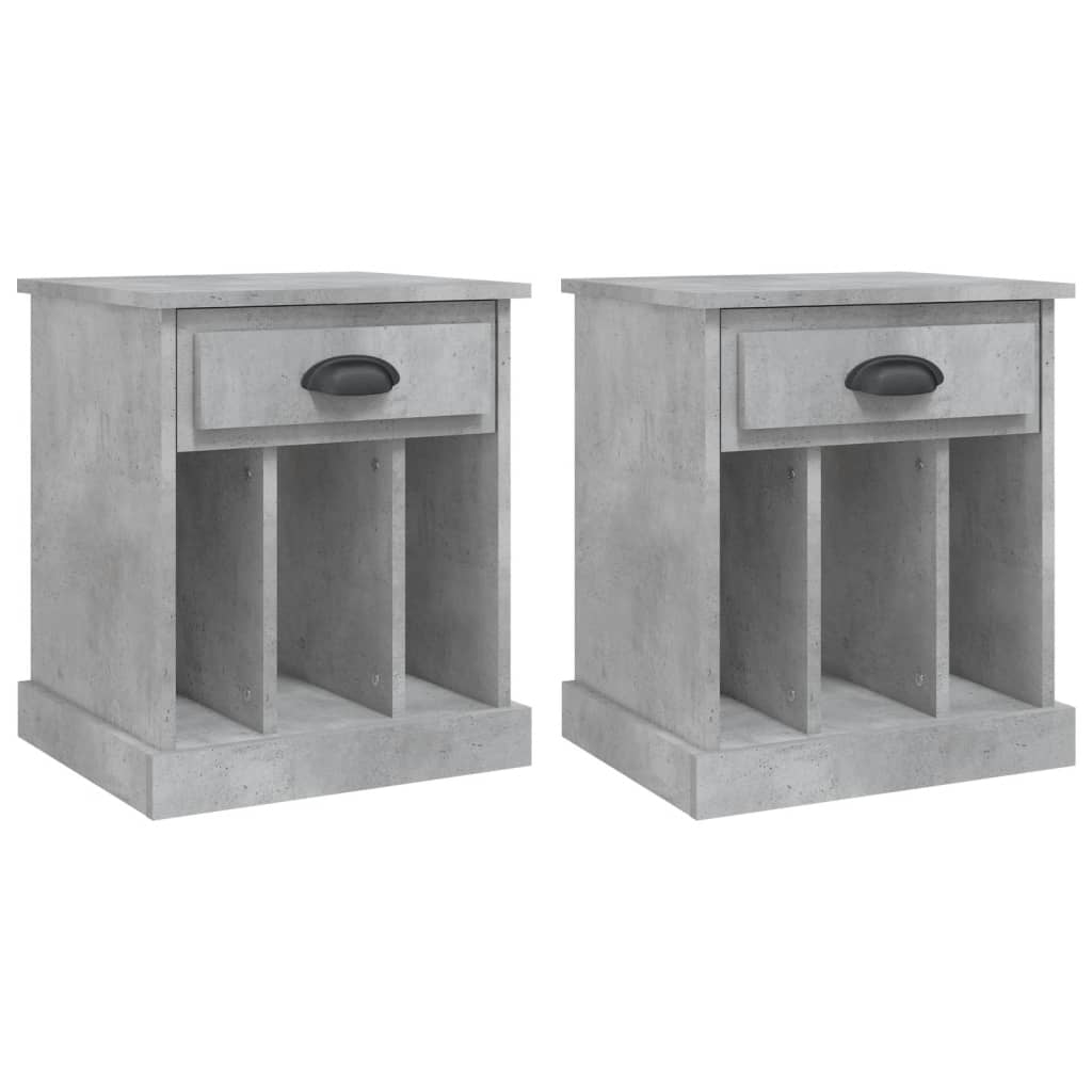 Comodini 2 pz Grigio Cemento 43x36x50 cm - homemem39