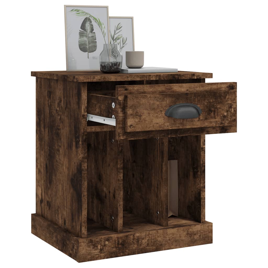 Comodini 2pz Rovere Fumo 43x36x50 cm - homemem39