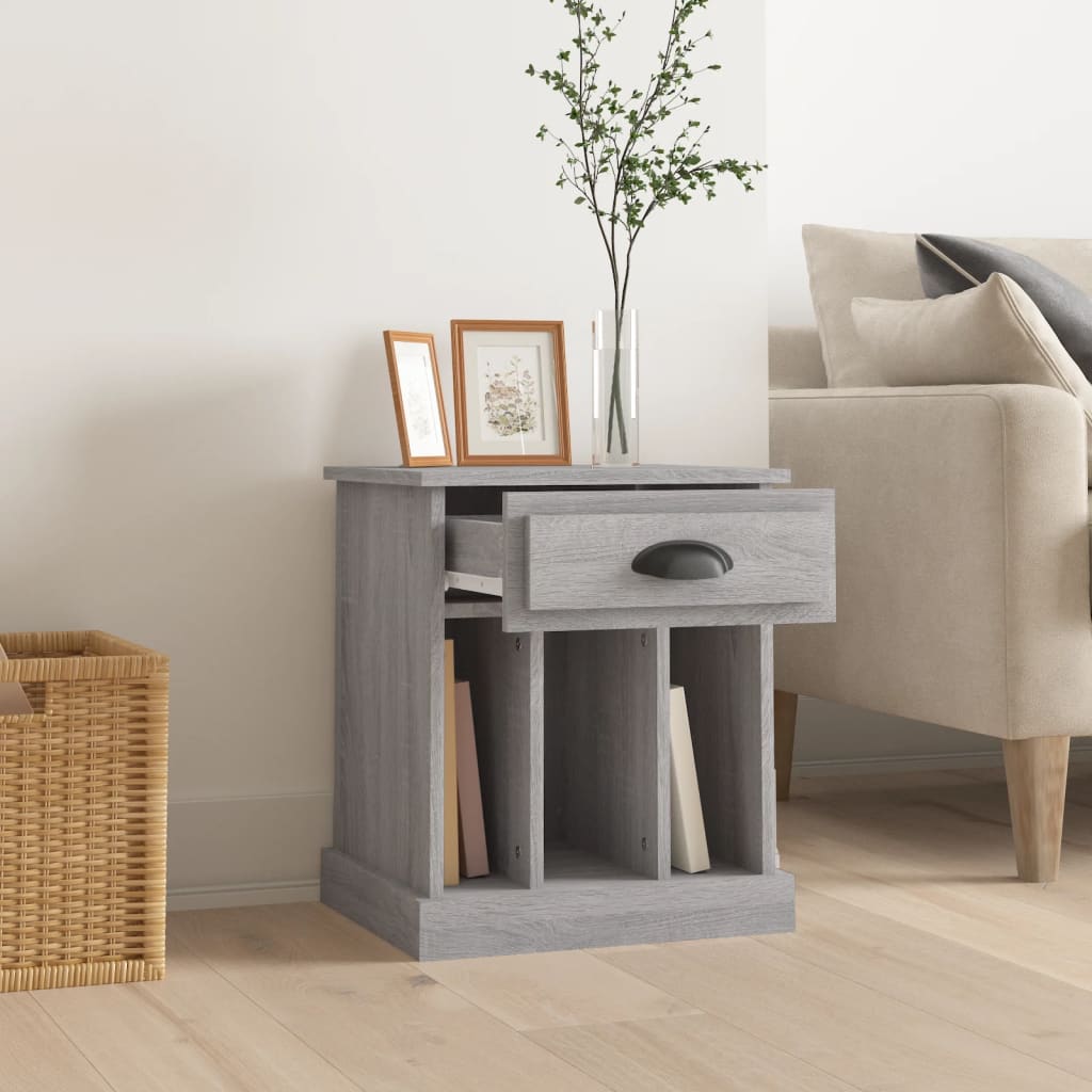 Comodino Grigio Sonoma 43x36x50 cm - homemem39