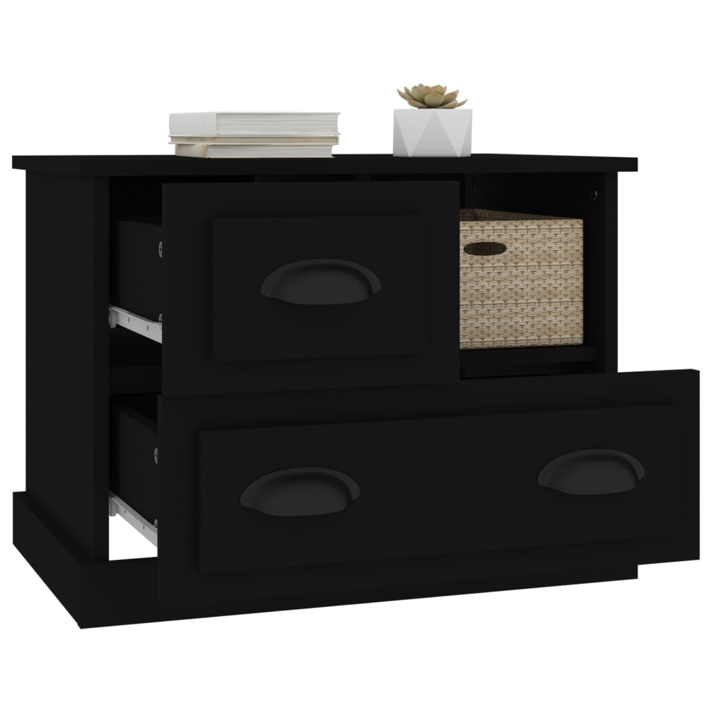 Comodino Nero 60x39x45 cm - homemem39