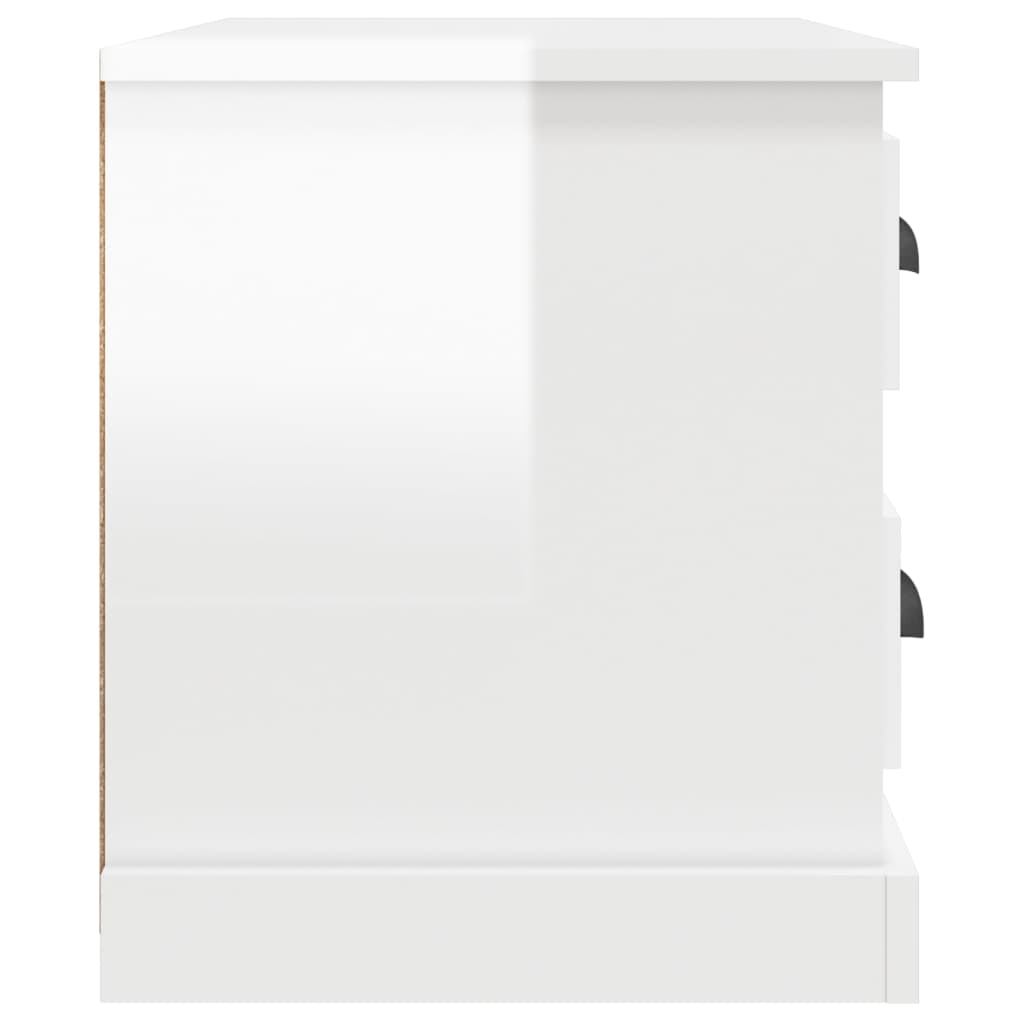Comodino Bianco Lucido 60x39x45 cm - homemem39