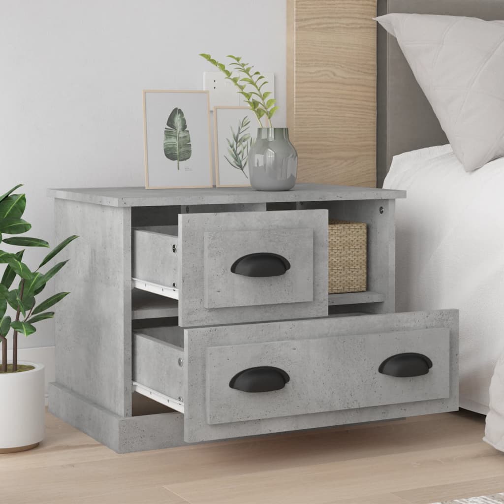 Comodino Grigio Cemento 60x39x45 cm - homemem39