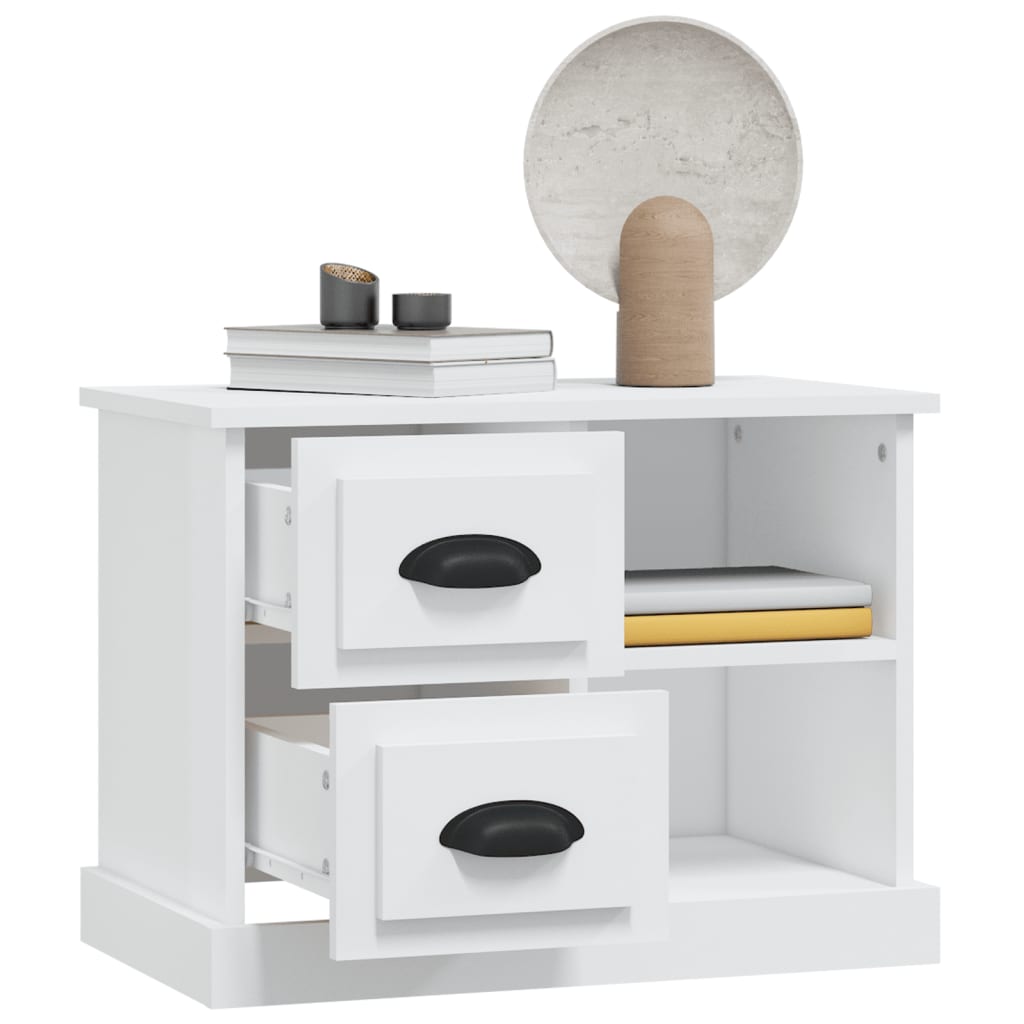 Comodino Bianco 60x35,5x45 cm - homemem39