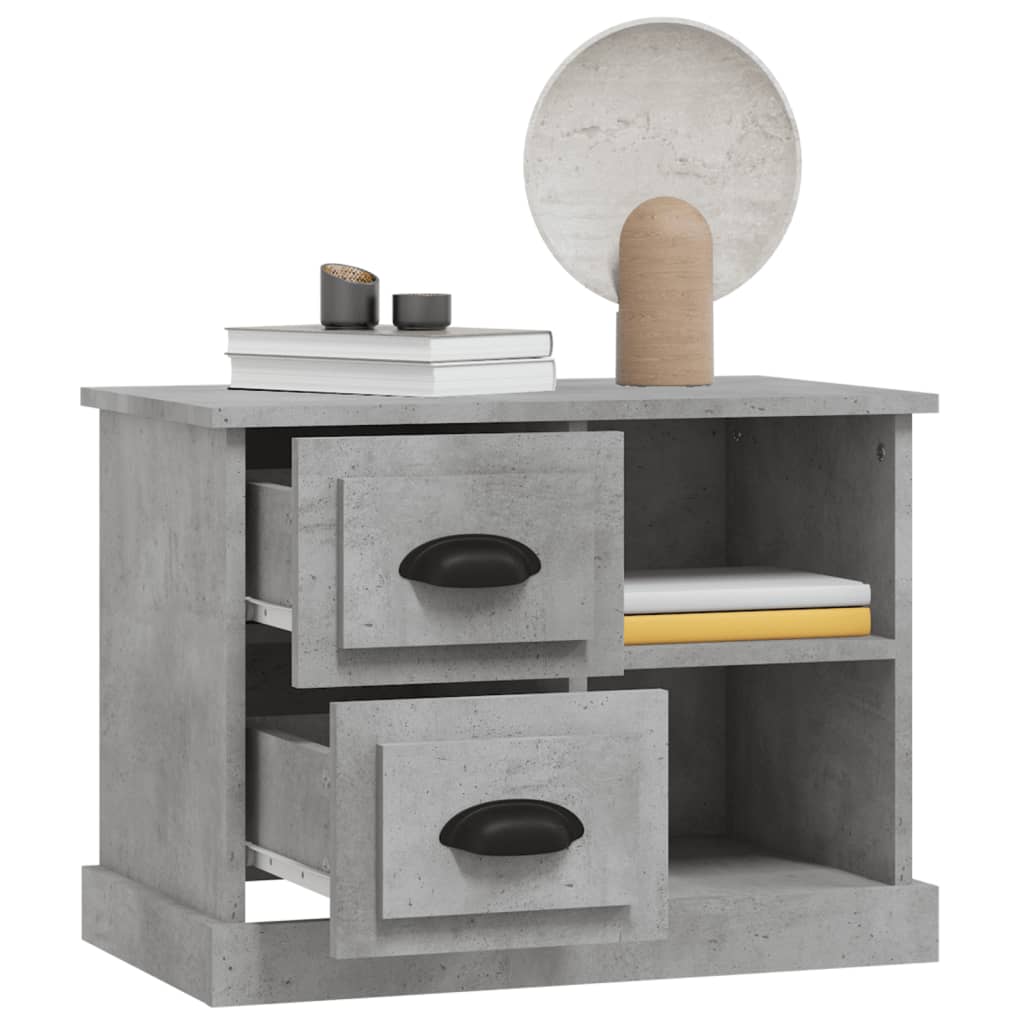 Comodino Grigio Cemento 60x35,5x45 cm - homemem39
