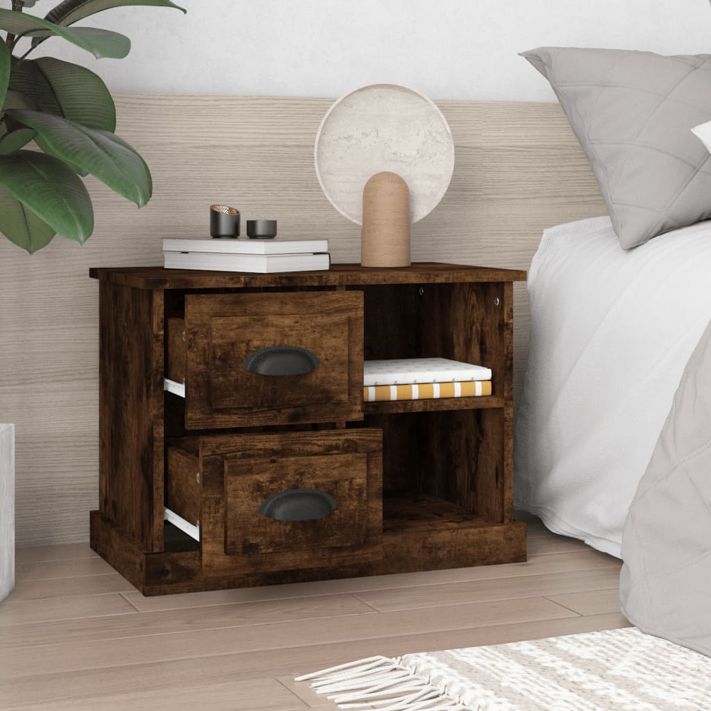 Comodino Rovere Fumo 60x35,5x45 cm - homemem39