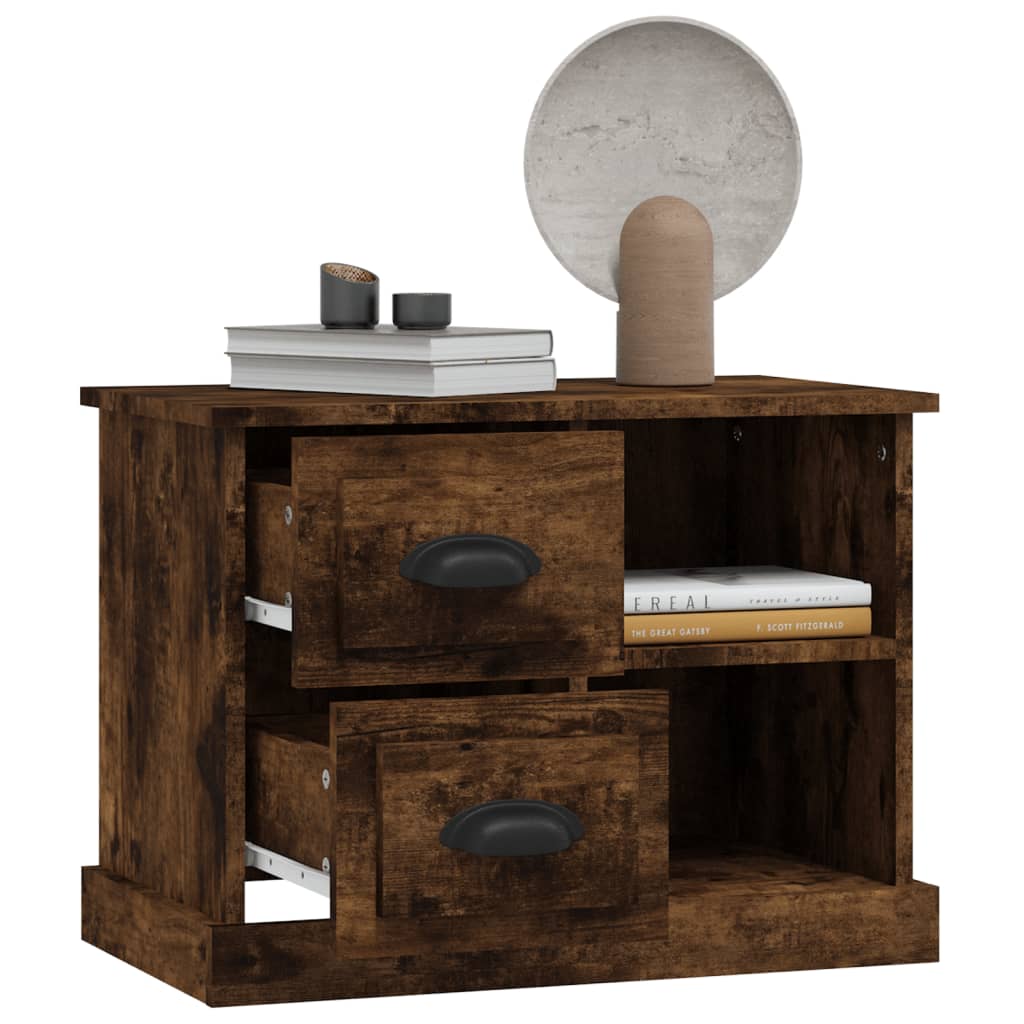 Comodino Rovere Fumo 60x35,5x45 cm - homemem39