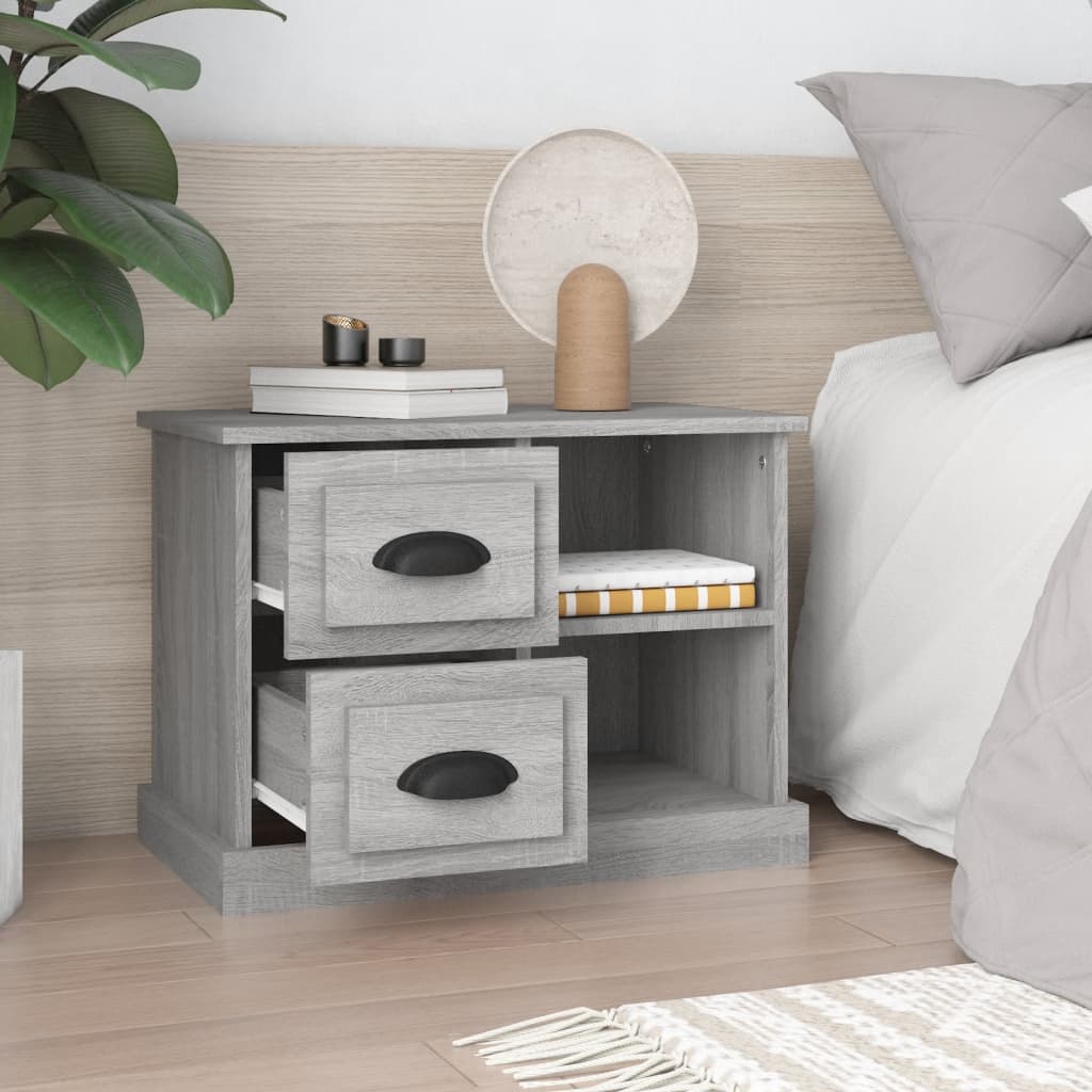 Comodino Grigio Sonoma 60x35,5x45 cm - homemem39